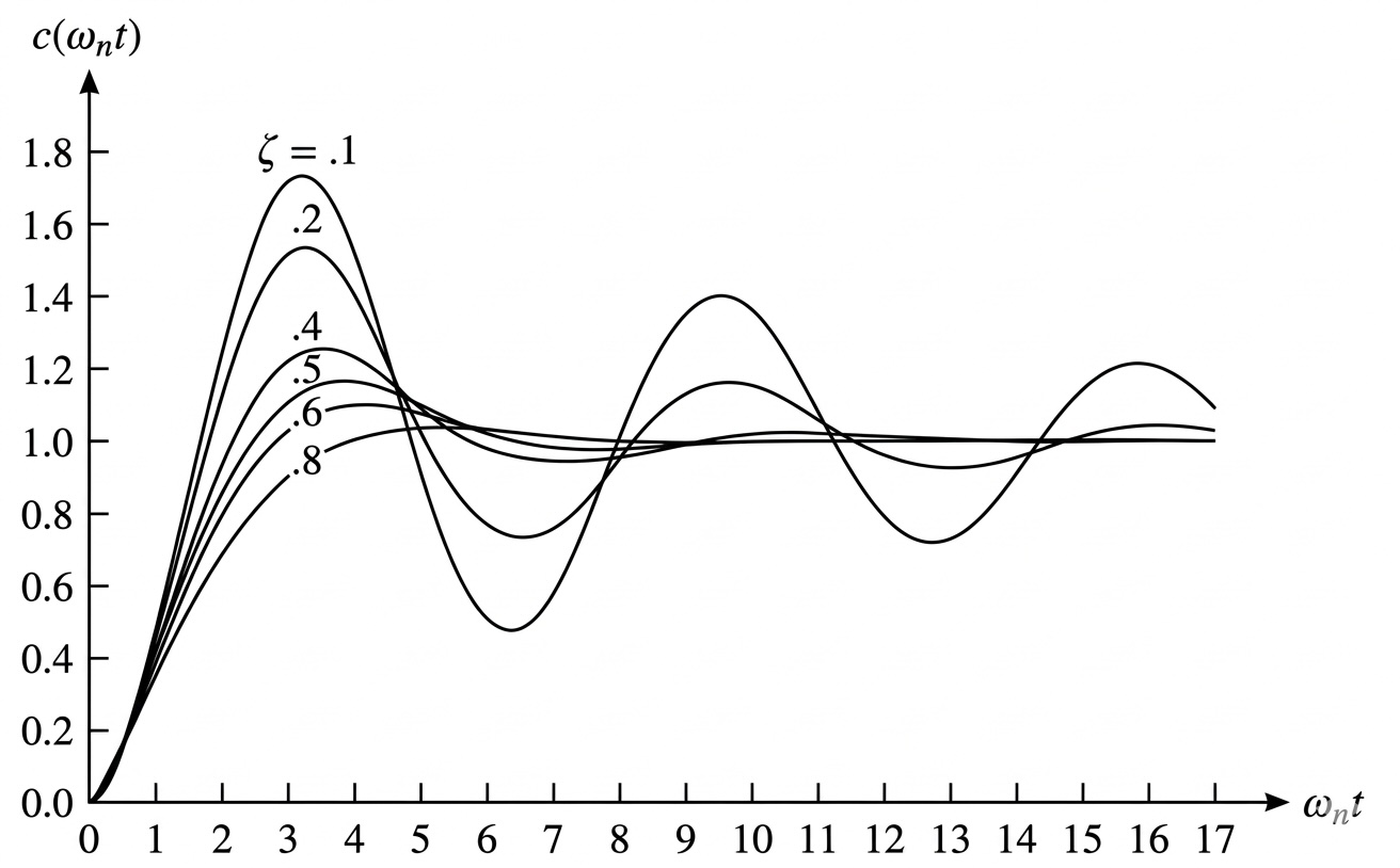 Effect of different damping ratios on response